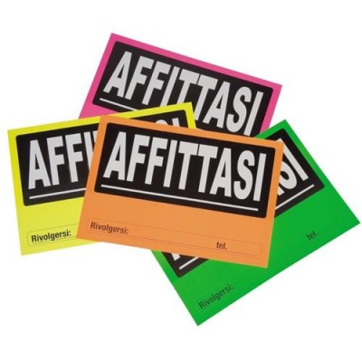 CARTELLI AFFITTASI/CHIUSO PER FEREIE/VENDESI  DA 25